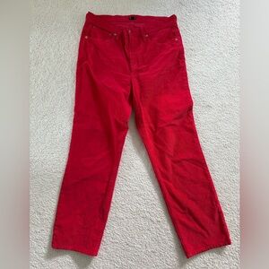 J.Crew Red Corduroy Pants Size 31